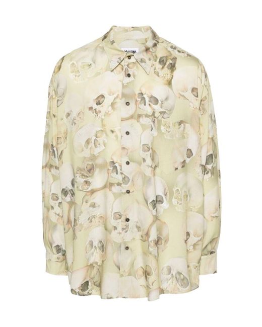Magliano Natural Fontanelle Skull Printed Shirt for men