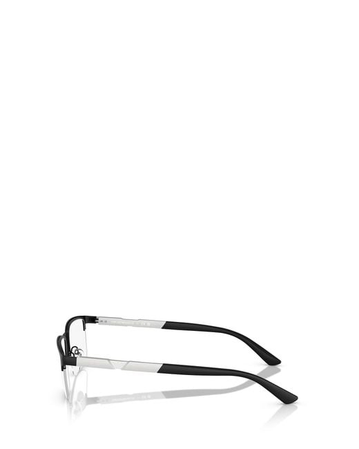 Emporio Armani Metallic Rectangular Frame Glasses for men