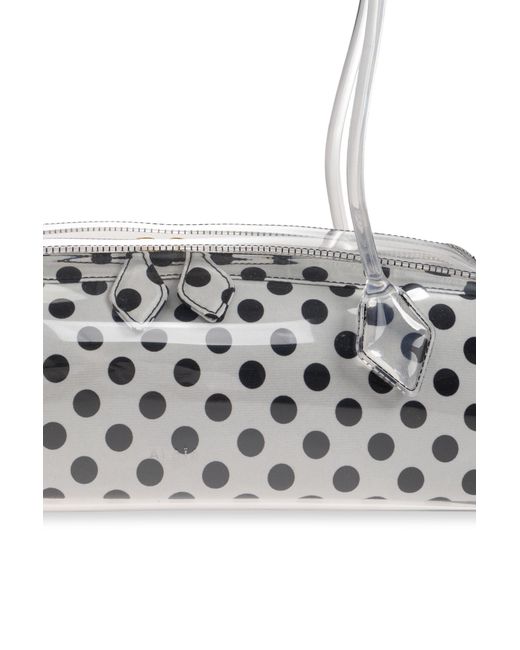 Alaïa White Alaïa Le Teckel Polka-Dot Shoulder Bag