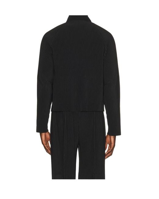 Homme Plissé Issey Miyake Black Plissé-Effect Sweater for men
