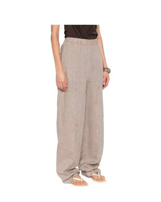 Fabiana Filippi White Elastic Waist Casual Pants