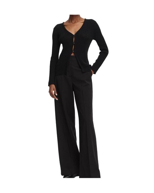 Calvin Klein Black Single-Breasted Knit Cardigan