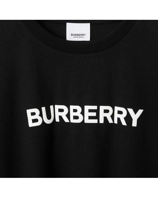 Burberry Black Logo Printed Crewneck T-Shirt for men