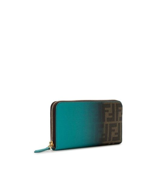 Fendi Green Gradient Long Wallet