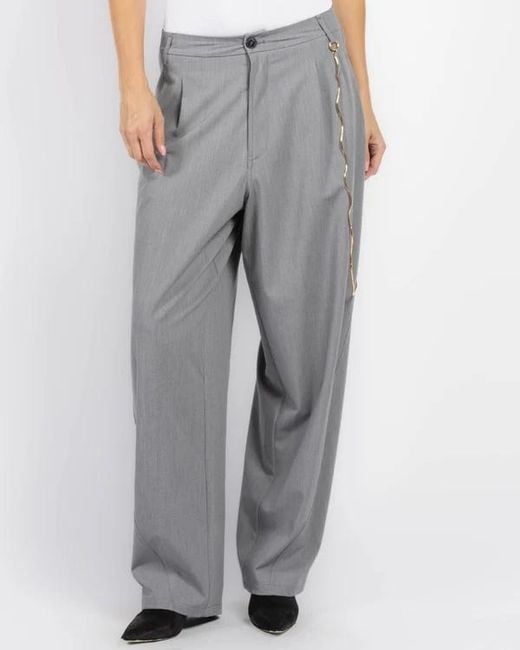 DARKPARK Gray Phebe Chain-Detail Pants