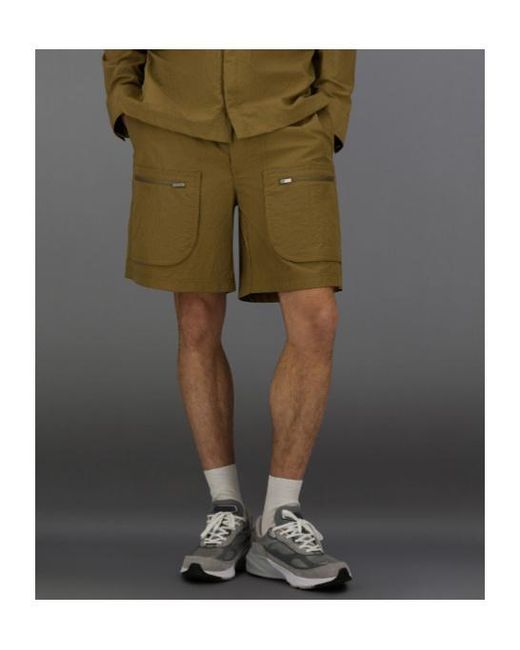 Herno Green Laminar Zip-Pocket Cargo Bermuda Shorts for men