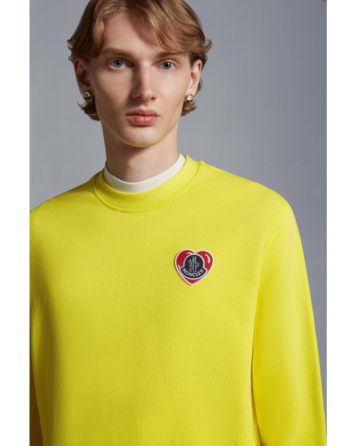 Moncler Yellow Logo Sweatshirt for men