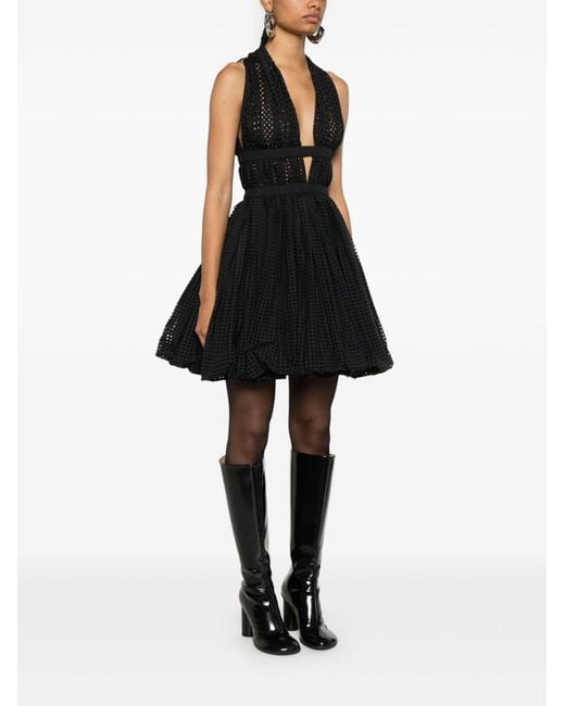 Alaïa Black Dresses Noir Cotton Polyester