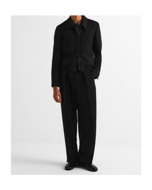 Tom Ford Black Pleated Trousers for men
