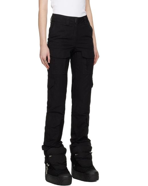 Givenchy Black Logo Plaque Cargo Trousers