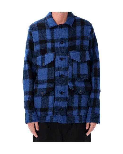 Junya Watanabe Blue Checked Filson Shirt Jacket for men