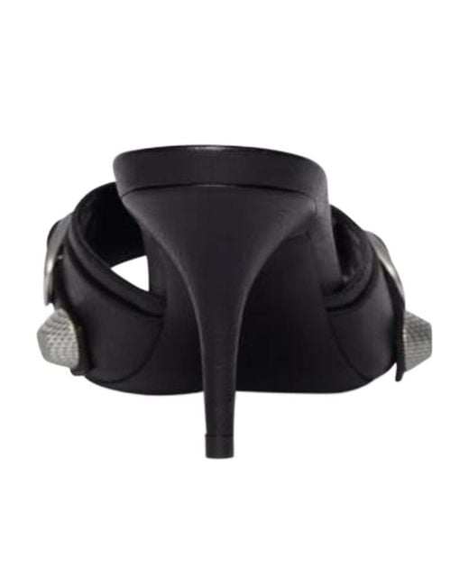 Balenciaga Black Cagole Heeled Sandals