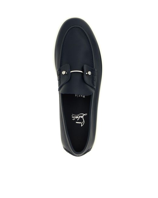 Christian Louboutin Blue Chambeliboat Slip-On Loafers for men
