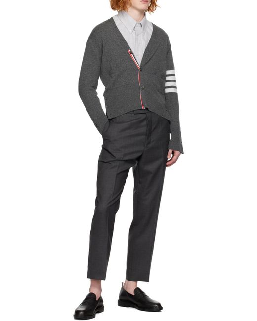 Thom Browne Blue Bar Stripe Cardigan for men