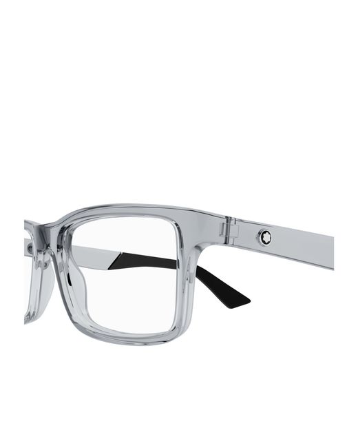 Montblanc White Eyewear Rectangular Glasses And Frames for men