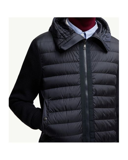 Moncler Blue Padded Front Zip Jacket for men