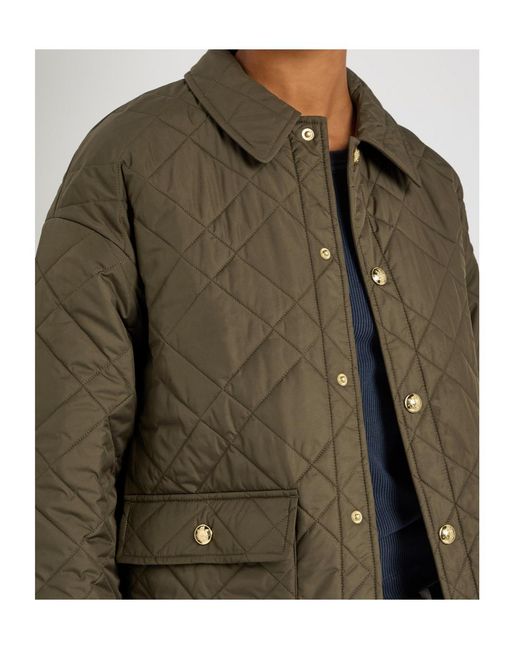 Nili Lotan Green Helah Quilted Shell Jacket