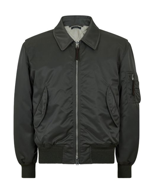 Tom Ford Black Spread-Collar Bomber Jacket for men