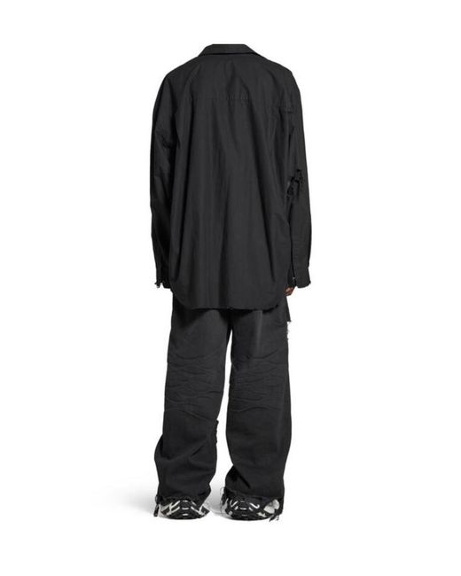 Balenciaga Gray Unity Sports Icon Layered Oversized Shirt for men