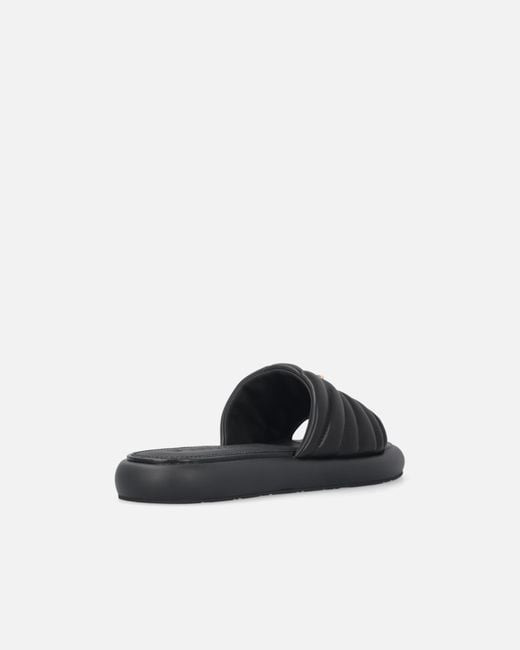 Pinko Black Fiona 03 Logo Appliqué Slippers
