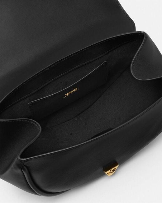 Versace Black Virtus Medium Shoulder Bag