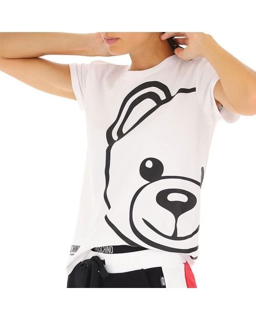 Moschino White Logo Short-Sleeved T-Shirt