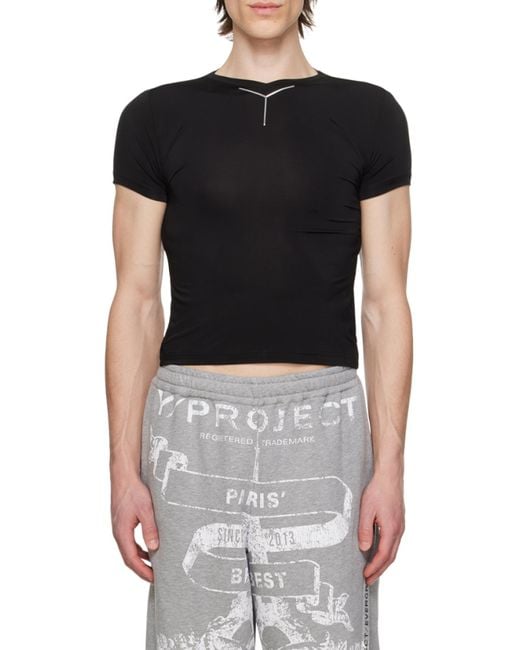 Y. Project Black Logo-Appliqué T-Shirt