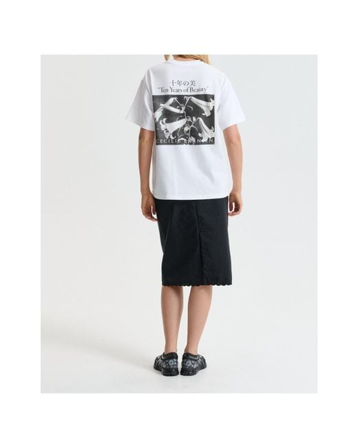 CECILIE BAHNSEN White Short Sleeve T-Shirt