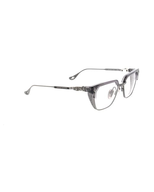Chrome Hearts White Full Frame Glasses for men