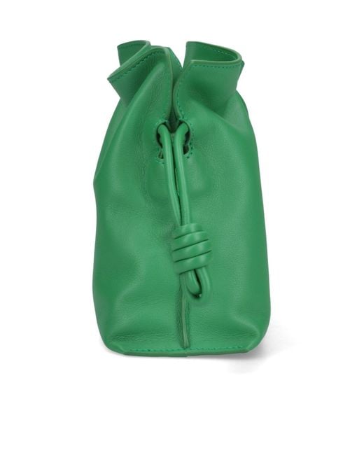 Loewe Green Bunny Mini Flamenco Clutch