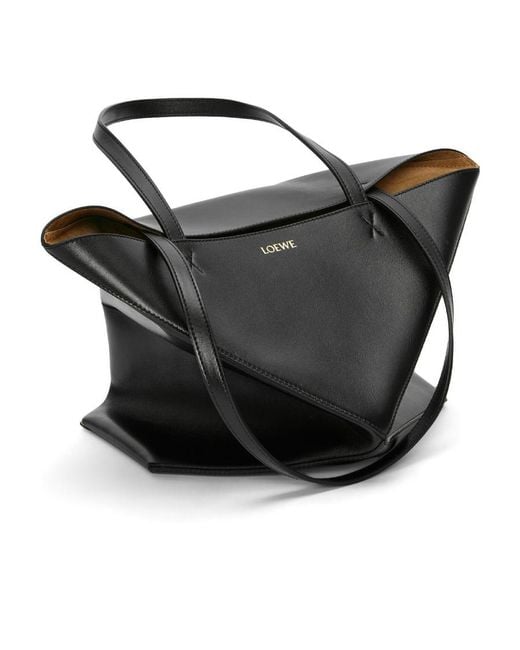 Loewe Black Puzzle Fold Tote Bag