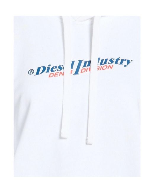 DIESEL White Hooded Track Jacket