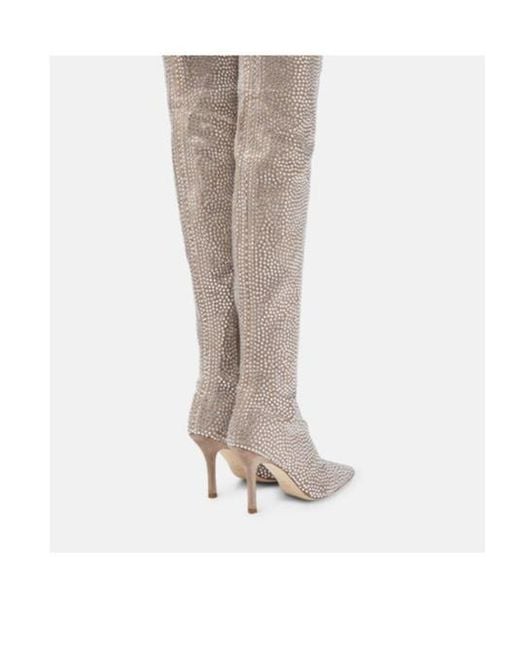 Paris Texas White Embellished Over-The-Knee Boots
