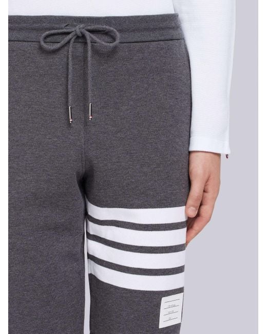 Thom Browne Black Bar Drawstring Shorts for men