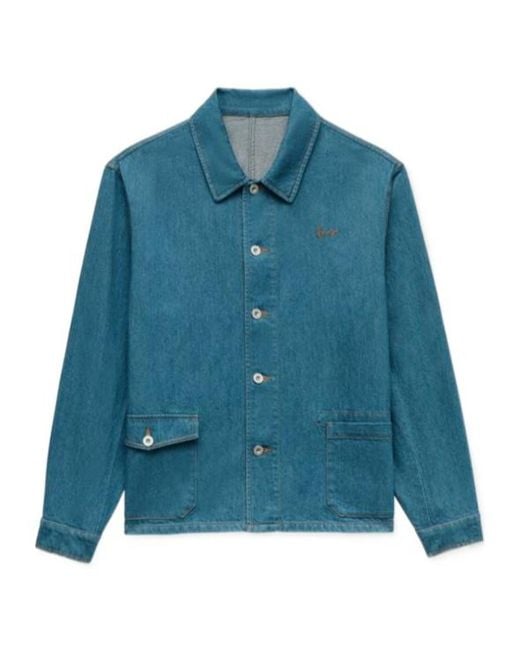 KENZO Blue Signature Chore Jacket for men