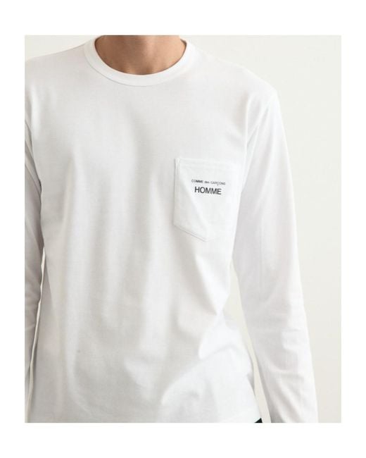 Comme des Garçons White Comme Des Garçons Homme Long Sleeved T-Shirt for men