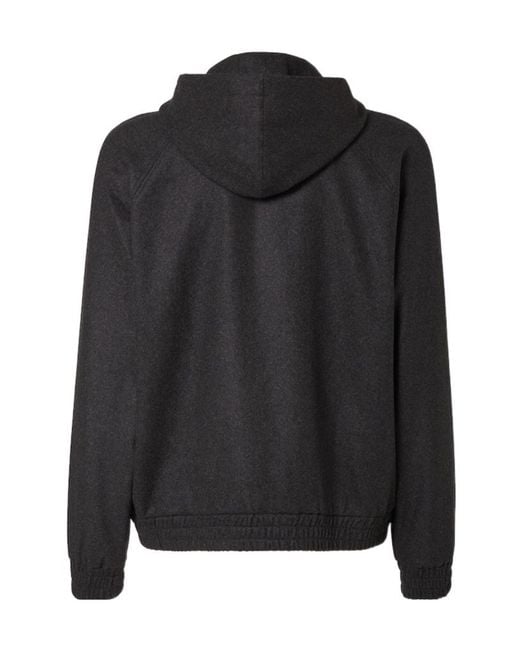 Fendi Black Ff Plaque Zip-Up Hoodie for men
