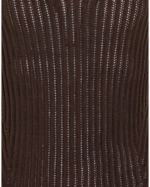 Max Mara Brown Knitted V-Neck Vest