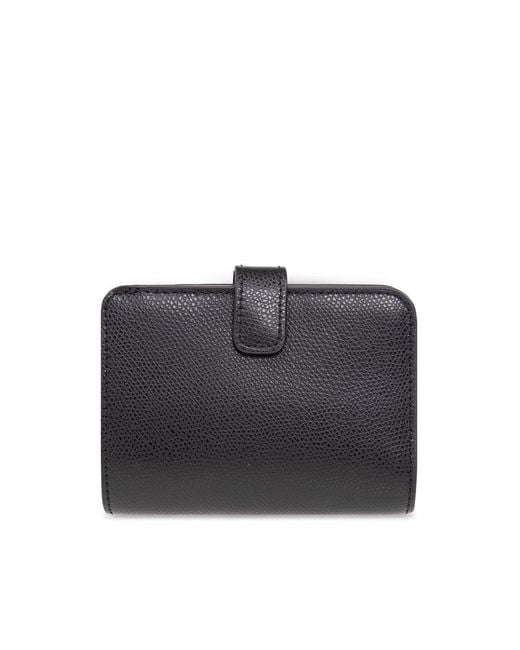 Furla Black Logo Lettering Compact Wallet