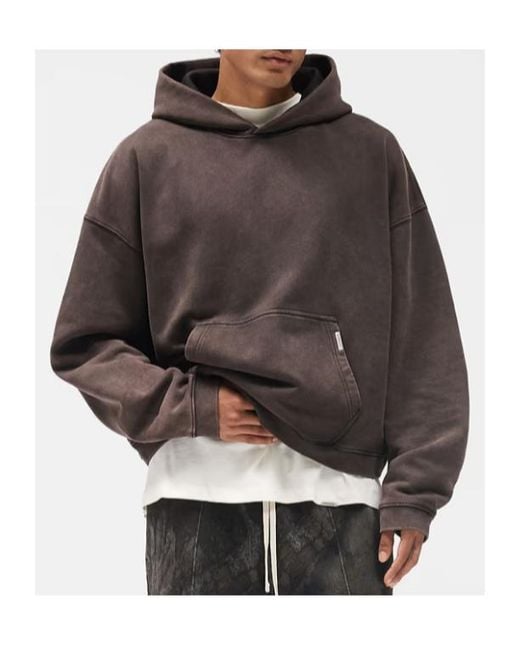 Represent Gray Initial Boxy Hoodie for men