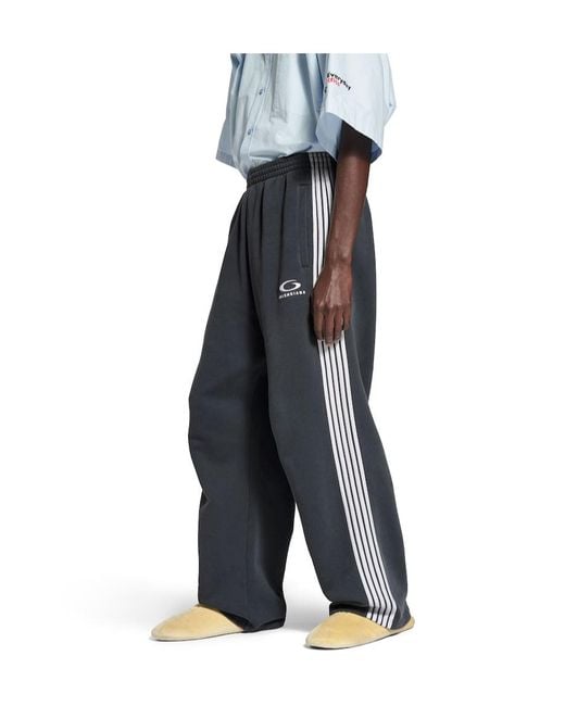 Balenciaga Loop Sports Icon baggy Sweatpants in Gray for Men | Lyst