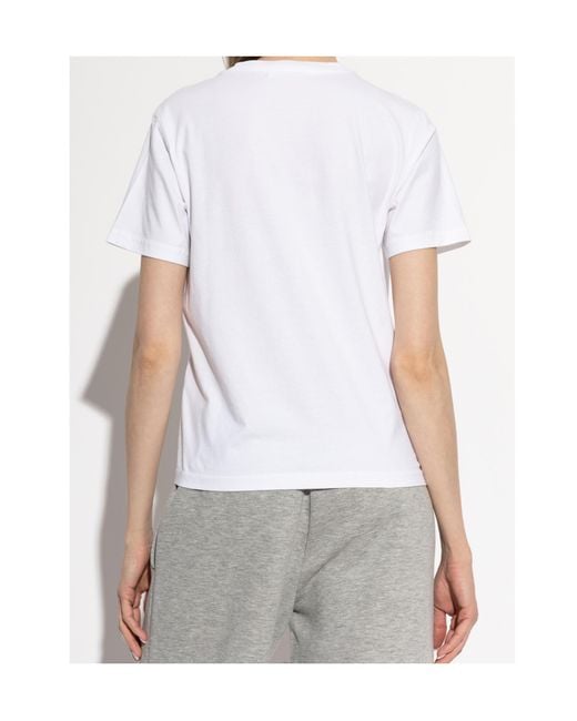 A.P.C. White Apple Print T-Shirt