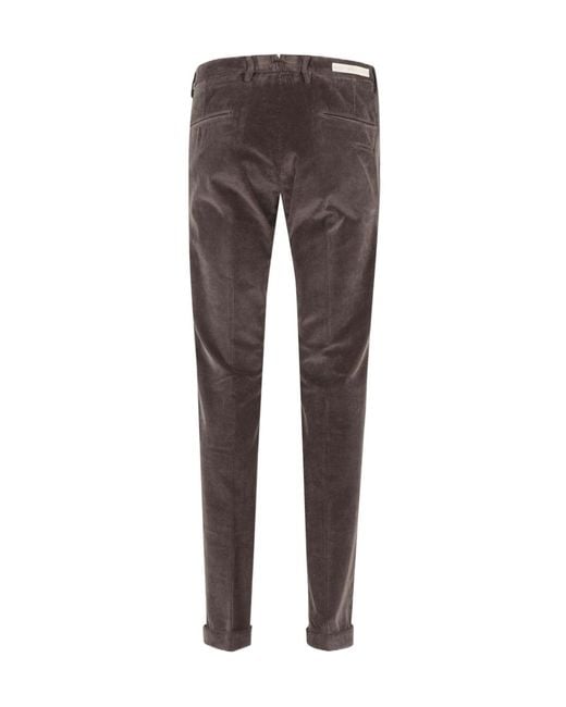 Briglia 1949 Gray Casual Trousers With Belt Loops for men