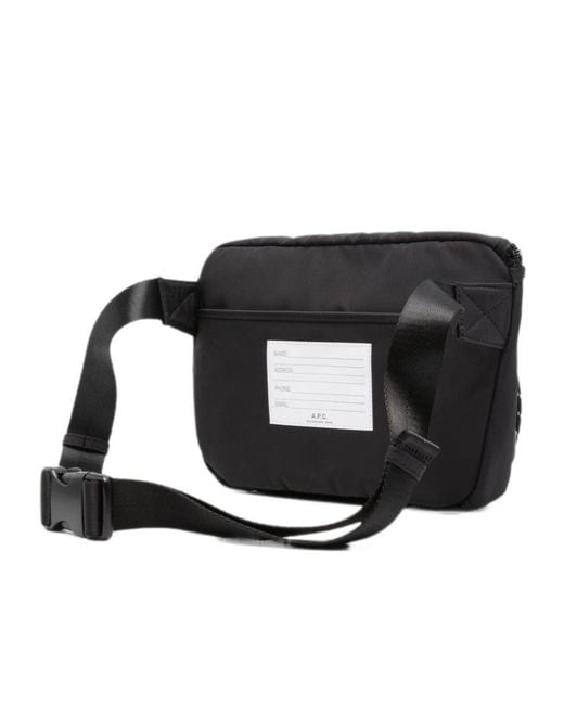 A.P.C. Black Treck Buckle-Fastening Carabiner Belt Bag