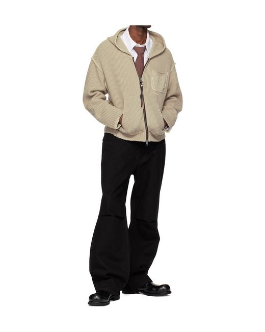 ANDERSSON BELL Natural Zipper Hoodie for men