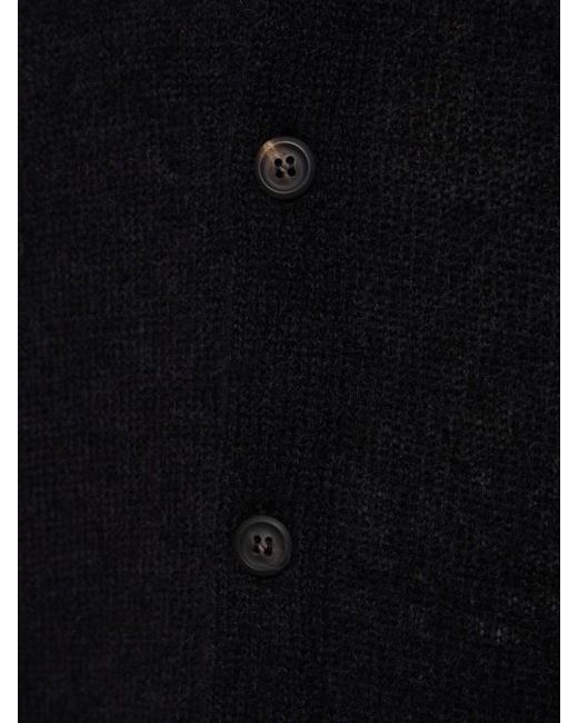 Our Legacy Black Ribcollar Knit Sweater for men
