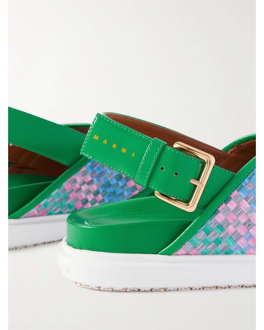Marni Brown Round Head Flat-Soled Sandals