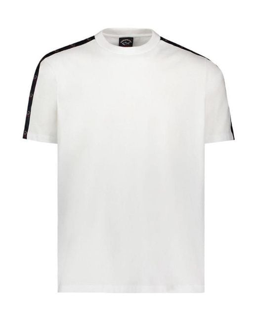 Paul & Shark White T-Shirt With Round Neck And Short Sleeves for men
