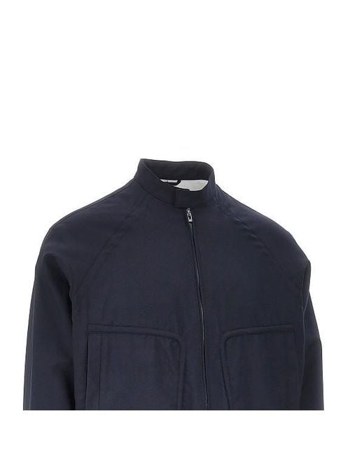 Emporio Armani Blue Long-Sleeved Zip-Up Jacket for men