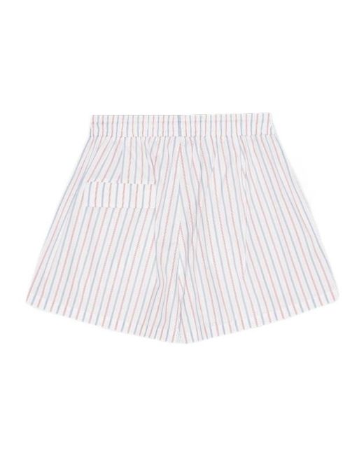 REMAIN Birger White Christensen Striped Poplin Shorts